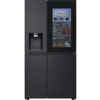 LG InstaView GSXE91EVAD, Fritstående, Amerikansk dør, Sort, 3 dør(e), Essence Black Steel, Berøring
