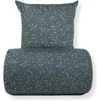 Borg Livinig Sengetøj 150x210 cm - 100% Bomuld - Zodiac green - Vendbart med stjerner