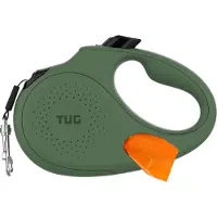 TUG Oval 360° indtrækkelig rulleline med dispenser - S - 5 M - Grøn