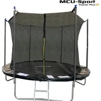 MCU-Sport Classic Plus V2 3,05M Trampolin + Sikkerhedsnet + Stige Sort