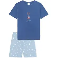 Schiesser Nattøj ' Kids Nightwear ' lyseblå / mørkeblå