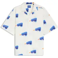 HUGO Relaxed fit skjorte med logoprint