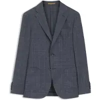 BOSS Slim fit jakke i ny uld, silke og hør