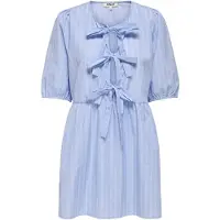 ONLY Kjole lyseblå / hvid
