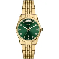 Fossil Analogt ur 'SCARLETTE' guld / smaragd