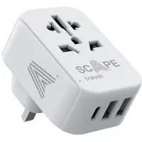 Scape Travel International Britisk Usb A/c Rejse-vægoplader 15w