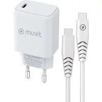 Muvit For Change Usb-c Vægoplader Pd 25w + Usb-c-kabel 1 M 3a