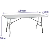 Marbueno Summer 10441 180x70x74 Cm Sammenklappeligt Campingbord
