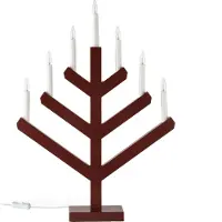 Scandi Living Pine adventslysestage 62 cm Rød