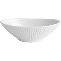 Pillivuyt Plissé skål, oval Hvid