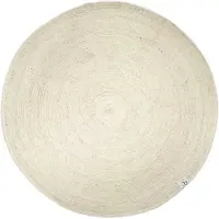 Classic collection Merino uldtæppe rundt Ø160 cm Hvid