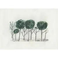Fine Little Day Trees plakat 50x70 cm Sort/Offwhite