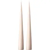 Ester & Erik kegleformet lys 37 cm 2-pak mat Linen grey 22