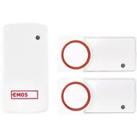 Emos P5750.2T, Rød, Hvid, 110 dB, Hjem, Kontor, IP44, 1 stk, 2 stk