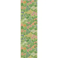 Ekelund Linneväveri Vildblommor bordløber 35x120 cm Grøn