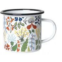 Pluto Design Herbarium emaljekrus Hvid-multi