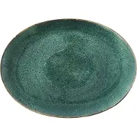 Bitz ovalt fad 45x34 cm Sort-grøn