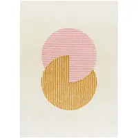 NJRD Circles uldtæppe pink 170x240 cm