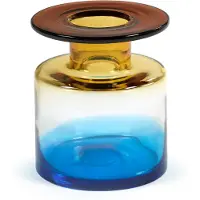 Serax Wind & Fire vase 22 cm Blue/Amber