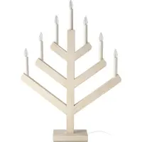 Scandi Living Pine adventslysestage 62 cm Hvidglaseret
