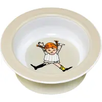 Rätt Start Pippi Cirkus sugekopstallerken Ø15,5 cm Beige