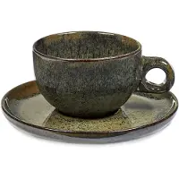 Serax Surface cappuccinokop med underkop 23 cl Indi grey
