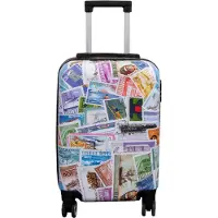 Borg Living Kabine kuffert - Hardcase letvægt kuffert - Trolley med motiv - Frimærker