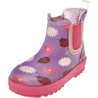 Playshoes Gummistøvler 'Marienkäfer' lavendel / hindbær / mørkerød / offwhite