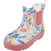 Playshoes Gummistøvler lysebeige / blå / curry / lyserød