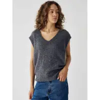 Noella Vest ' N-Leatrice Knit Vest ' mørkegrå