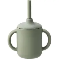 Scandi Living Idun krus med sugerør silikone 120 ml Green