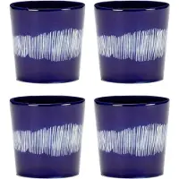 Serax Ottolenghi Feast kaffekop 25 cl 4-pak Dark blue-white