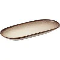 Aida Søholm Sonja tallerken oval 12,3x25,5 cm Brown