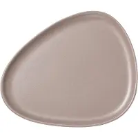 Lind DNA Curve Stoneware tallerken 26x30 cm Warm Grey