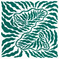 Fine Little Day Green plakat 70x70 cm