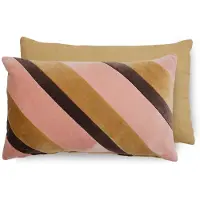 HK Living Stribet fløjlspude 30x50 cm Sunkissed