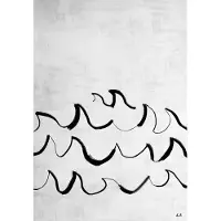 Fine Little Day Wave plakat 50x70 cm Sort/Hvid
