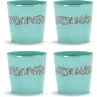 Serax Ottolenghi Feast kaffekop 25 cl 4-pak Azure stripes-red