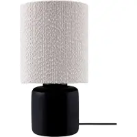 Globen Lighting Florian bordlampe Hvid bouclé/sort, Ø20x39 cm