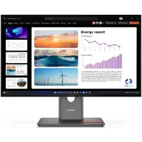 Lenovo ThinkVision P24Q-40 - LED-skærm - 24 (23.8 til at se) - 2560 x 1440 QHD @ 120 Hz - IPS - 300 cd/m² - 1500:1 - HDR10 - 4 ms - HDMI, DisplayPort - ravnsort