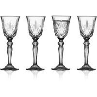 Lyngby Glas Melodia snapseglas på fod 5 cl 4-pak Clear