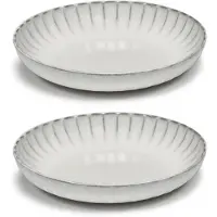 Serax Inku high tallerken M Ø21 cm 2 stk White