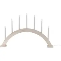 Scandi Living Sky adventslysestage bue 41 cm Hvidglaseret