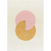 NJRD Circles uldtæppe pink 200x300 cm