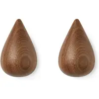 Normann Copenhagen Dropit knop 2-pak valnød Stor