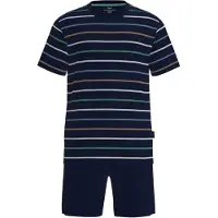 Götzburg Pyjamas kort natblå / brun / mørkegrøn