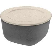 Koziol Connect skål/skål med låg 2 L biocirk termoplast Nature ask grey