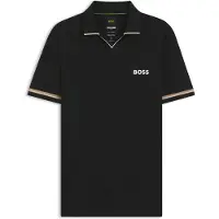 BOSS Active poloshirt med slim fit og signaturstribede detaljer