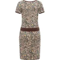 Ragwear Sommerkjole 'Baomi Zoo' ecru / brun / lysebrun / sort