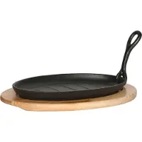 Mustang stegepande i støbejern med aftageligt håndtag / grillpande / serveringspande